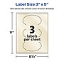 Avery Pearlized Ivory Oval Multipurpose Labels, 3" x 5", Ivory, 150/Box (94052)~#|#~58B51899-943D-478C-99B818884DE8854E_sc7
