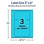 Avery Laser/Inkjet Multipurpose Rectangle Labels, 3" x 6", Bright Blue, 240/Box (94249)~#|#~58B7F84C-6D79-49E6-B64BBD0A046BE83A_sc7