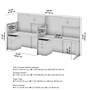 Bush Business Furniture Office in an Hour 2 Person Cubicle Desk Set, Natural Elm (OIAH005NE)~#|#~58B82E61-1C9B-4552-B408730FFD8491CF_sc7