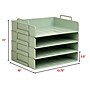 Staples Plastic Side Loading Stackable Letter Tray, Letter Size, Sage Green, 4/Pack (ST63889)~#|#~58B96939-EDAD-4BEF-8A7DAD4B7C2D957E_sc7