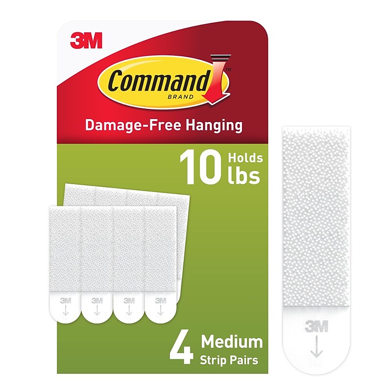 Command Medium Hanging Strips, 6 lb., White, 3/Pack (17201-ES) image 1