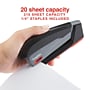 Staples One-Touch Reduced Effort Desktop Stapler, 20-Sheet Capacity, Staples Included, Gray/Black/Red (ST44425)~#|#~58BF176F-AECB-42D5-937C17B5A58DCB5C_sc7