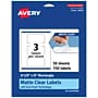 Avery Laser/Inkjet Rectangle Multipurpose Labels, 2-1/2" x 5", Clear, 150/Box (94246)~#|#~58C1D7E5-D85C-450A-8BE3D831A874C31E_sc7