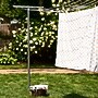Household Essentials Galvanized Steel One‑Piece T‑Post Clothesline Pole with 32‑Inch Crossbar, Silver (HHT2075-1)~#|#~58C2EBCB-7D50-48F5-BAC63F326A4FAA12_sc7