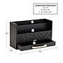 Mind Reader 5-Compartment Wood Desk Organizer, Black (VERTORG-BLK)~#|#~58C3B85E-B60B-418C-BE18CA44FE270E9F_sc7