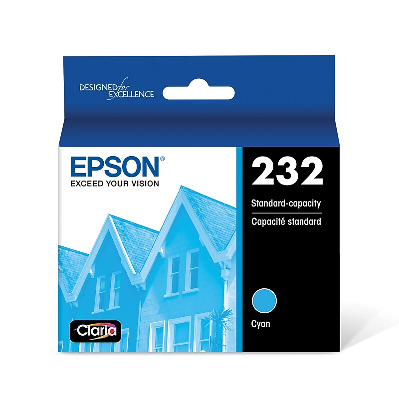 Epson 232 Cyan Standard Yield Ink Cartridge (T232220-S) image 1