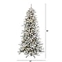Nearly Natural 7.5-ft Flocked Livingston Fir Artificial Christmas Tree with Pine Cones and 500 Clear Warm LED Lights (T1613)~#|#~58C61694-938F-44CF-BC04A7A3FF3DDA82_sc7