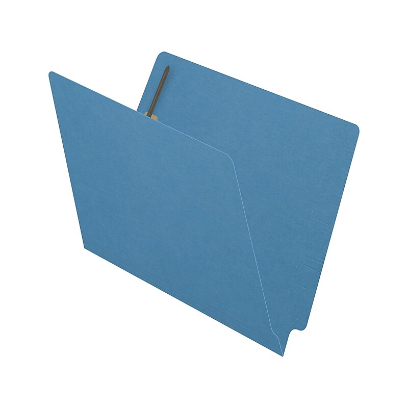 Medical Arts Press Reinforced End Tab File Folder, Straight Cut, Letter-Size, Blue, 50/Box (S-01601-BLU) image 1