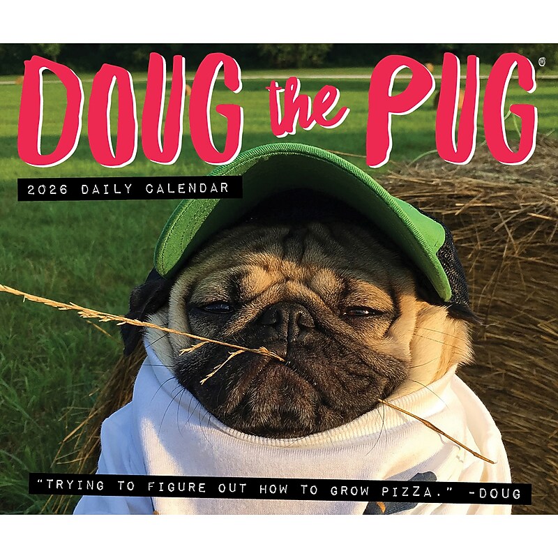 2026 Willow Creek Doug the Pug 6.2" x 5.4" Day-to-Day Calendar (54154) image 1