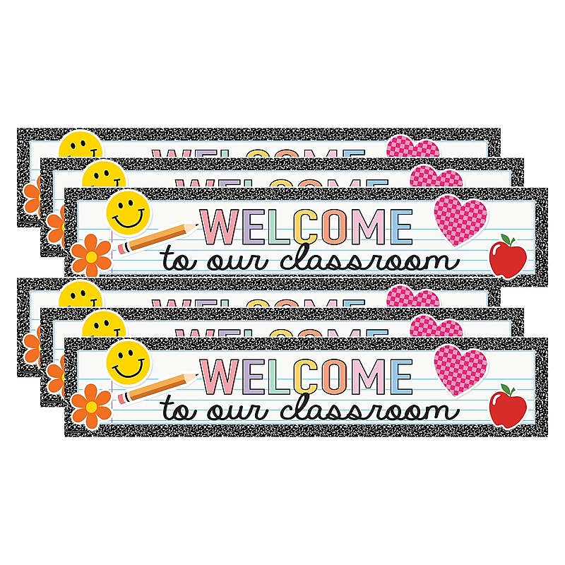 Teacher Created Resources Cool for School Welcome to Our Classroom Banner, 6/Pack (TCR9327-6) image 1