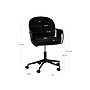 Linon Home Decor Products Karri Armless Polyester Swivel Computer and Desk Chair, Black (178538BLK01U)~#|#~58D055F4-3D31-4146-B47B144C611142A5_sc7