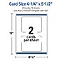 Avery Rectangle Rounded Corners Matte Blank Card, White, 20/Pack (19479370893)~#|#~58D34511-7250-40E5-A8C2ACCC688CE7D5_sc7