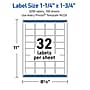 Avery Waterproof Rectangle Laser Multipurpose Labels, 1.25" x 1.75", White, 3200/Box (19479399263)~#|#~58D52E42-BD38-45FA-B9498E5872EC3620_sc7