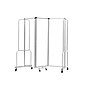 National Public Seating Robo Series 3-Panel Folding Mobile Room Divider, 72"H x 72"W, Clear Acrylic (RDG6-3CA)~#|#~58D727B2-57AC-496B-AB989D9ADDA208C3_sc7