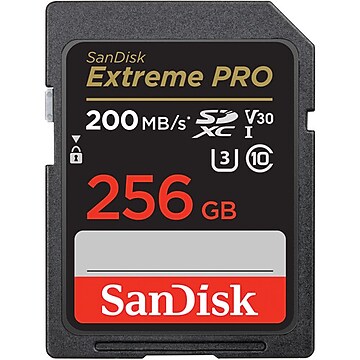 SanDisk Extreme 256GB SDHC Memory Card, Class 10, U3, V30