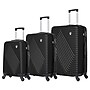 TUCCI TRAVOLA  3-Piece Hardside Luggage Set with Spinner Wheels, Black Geometric (T0808-03PC-BLK)~#|#~58DE989D-2369-4359-9772D4E1AF659A91_sc7