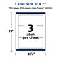 Avery Laser/Inkjet Rectangle Multipurpose Labels, 3" x 7", White, 750 Labels/Box (94250)~#|#~58E21EBE-0000-480C-9FEA6FA5D544A119_sc7