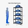 FlexiSpot 5-Shelf Metal Light Duty Wire Storage Shelving, 72" x 36" x 16", Black (CJ017-DK)~#|#~58E57811-D248-49CC-B1EA7489267A9FC1_sc7