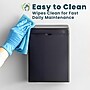 Alpine Industries Stainless Steel Sanitary Napkin Disposal Receptacle, 10" x 3.74", Black (451-SSB-MK)~#|#~58E63280-F037-4244-BDAD8F35DCA5AF5B_sc7