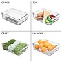 iDESIGN Medium Plastic Storage Bin, Clear, 4/Pack (28418M4)~#|#~58E79667-3D0C-46BB-A3D9ABDC4FDD896D_sc7