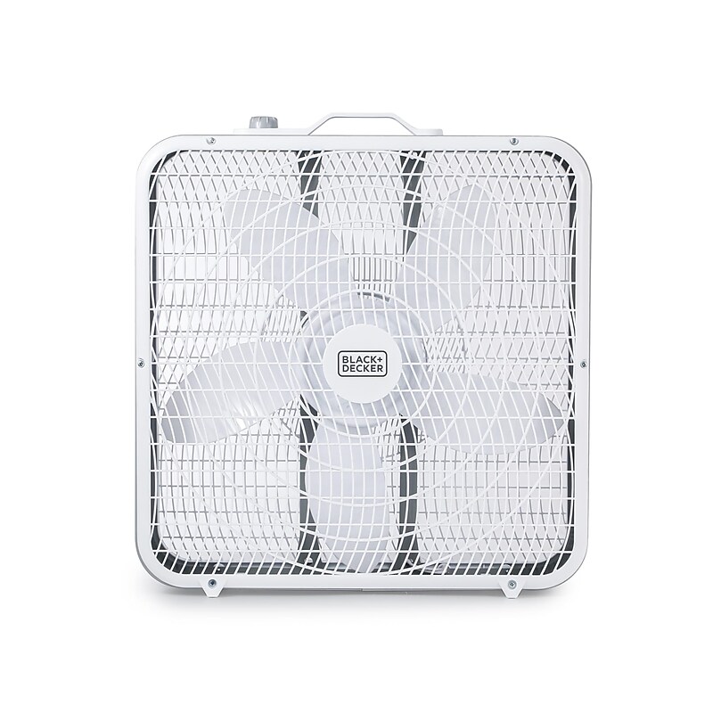 Black & Decker 20" Box Fan, 3-Speed, White (BFB20SW) image 1