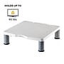 Fellowes Standard Adjustable Monitor Riser, Up to 17" Monitor, Platinum (91712)~#|#~58EF0FA0-A605-40F2-9C96E7700386D88F_sc7