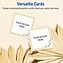 Avery Gold Double Border with Florals Matte Blank Card, White, 90/Pack (S00-DMY)~#|#~58F09D16-FF9F-4501-BB57802720E67B88_sc7