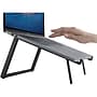 Rain Design mBar Pro+ 9.6" x 10.8" Precision Aluminum Adjustable Foldable Laptop Stand, Black (10087)~#|#~58F5C314-0129-4496-812D3F66D2D68ED0_sc7