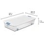Sterilite 56 Quart Wheeled Latching Storage Bin with Lid, Plastic, White, 4/Carton (14988004CT)~#|#~58F60219-2025-41B3-A82E401C10717B46_sc7