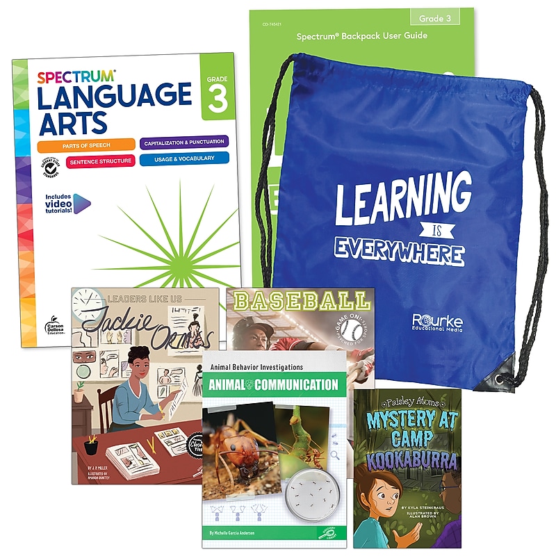 Spectrum Language and Literacy Backpack, Grade 3 Workbook, 6/Set (CD-745412) image 1