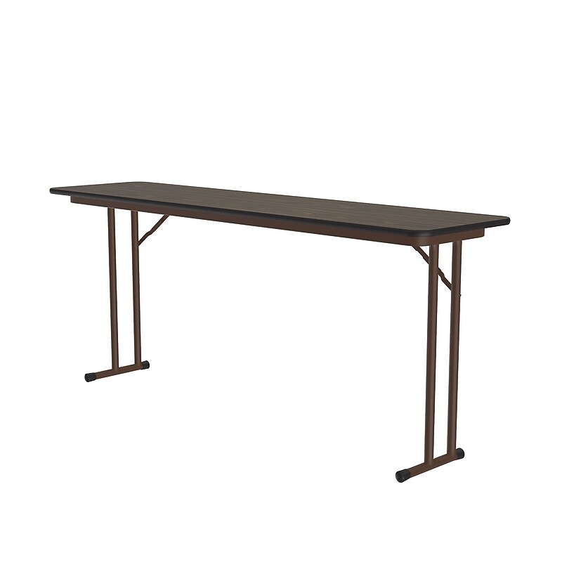 Correll 72"W x 24"D Training Room Table, Laminate, Walnut (ST2472TF-01) image 1