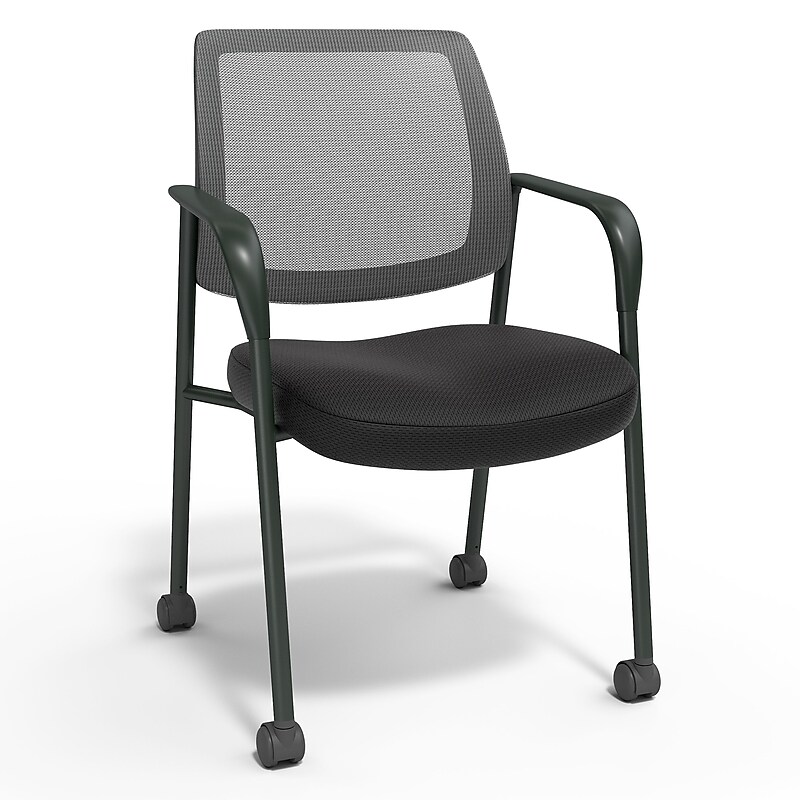 Staples Essentials Mesh/Fabric Guest Chair, Black (UN61297-CC) image 1