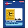 Avery Laser/Inkjet Rectangle Multipurpose Labels, 0.5" x 1.75", Bright Yellow, 4800/Box (94204)~#|#~5902E949-F65A-440E-A6B5246A173E63F8_sc7