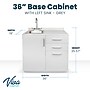 Viva Comfort 36.32'' Exam Room Storage Cabinet With Left Sink, 3-Drawers, Gray (ADI902-B-36-L-GRY)~#|#~590A237C-852E-4B02-9FF3FA4F80545C79_sc7