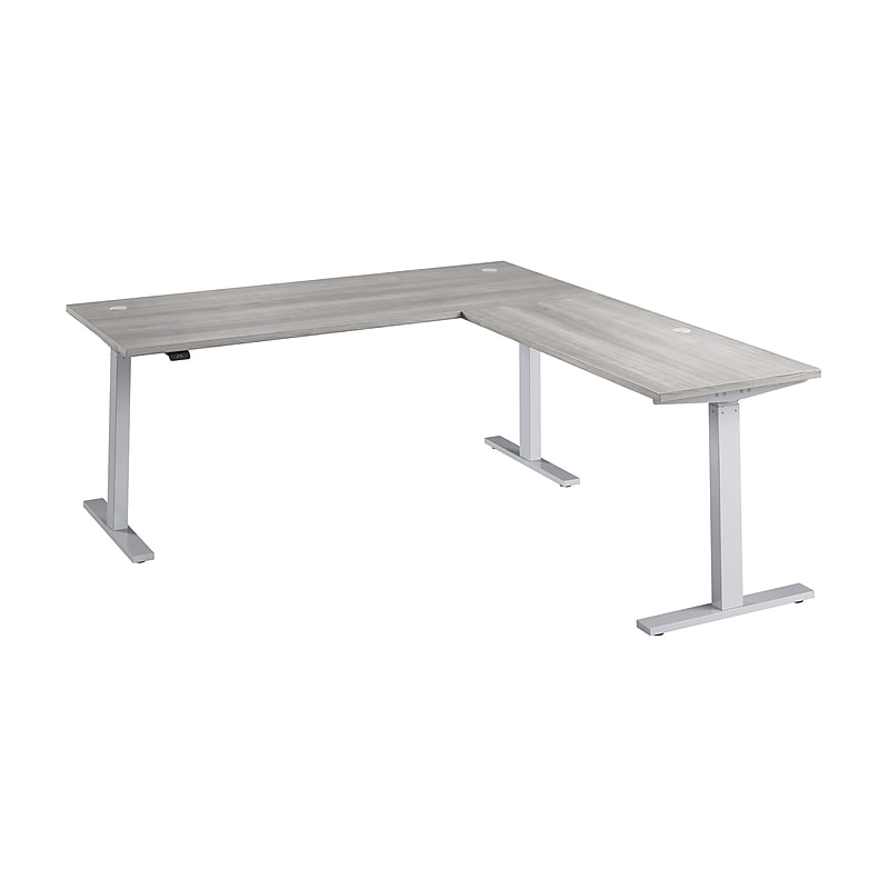 Bush Business Furniture Move 60 Series 72"W L Shaped Adjustable Standing Desk, Platinum Gray (M6SL7278PGSK) image 1