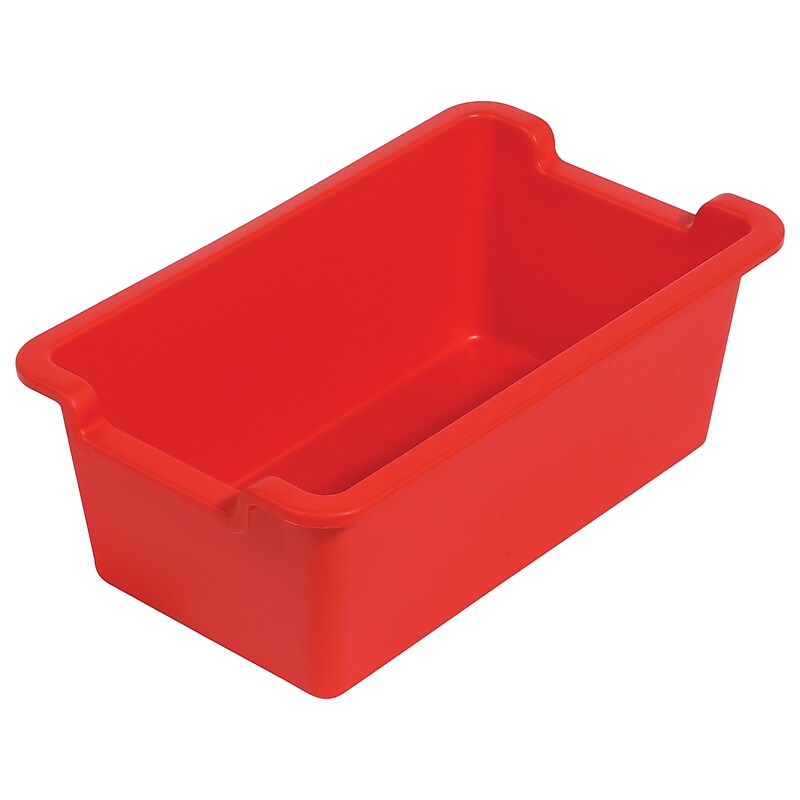 Deflect-O Polypropylene Storage Bin, 5.06" x 13.24" x 8.05", Red (39510RED) image 1