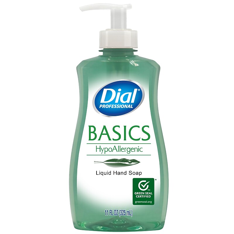 Dial Professional Basics Hypoallergenic Liquid Hand Soap with Aloe, 11 Fl. Oz., 12/Carton (1700035488) image 1