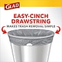 Glad Medium Drawstring Trash Bags with Clorox, 8 Gallon, Grey, Lemon Fresh Bleach Scent, 26/Box(79316)~#|#~5927F529-BFD9-4C24-8FADDFE466AAEDA1_sc7