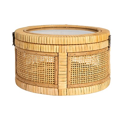 Storied Home Nestable Round Storage with Hinged Lids - Thumbnail 4