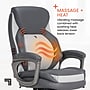 Sharper Image S-600 Active Lumbar Heated Ergonomic Bonded Leather Swivel Executive Massage Chair, Gray (60098-GRY)~#|#~592F423D-15DA-4B60-812320D6B0CFAC34_sc7