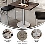 Flash Furniture Bennett Wooden Commercial Indoor Table, 30" x 24", Dark Brown Top/Silver Base (GSF2430DBTR18S)~#|#~592FA005-747A-4A73-9A2A52A510954098_sc7