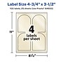 Avery Pearlized Ivory Decorative Edge Multipurpose Labels, 4.75" x 3.5", Ivory, 100/Pack (94600)~#|#~5930B0D8-0282-4159-999357BBE7E21CE0_sc7