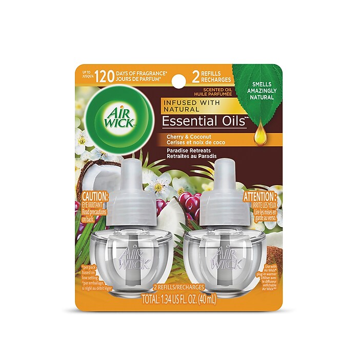 Air Wick Scented Oil Refills, Paradise Retreat, 0.67 oz, 2/Pack