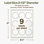 Avery Hemp Round Laser/Inkjet Multipurpose Labels, 2-1/2" Dia, Off-White (720/Box)~#|#~5934E47F-FE5B-4446-A9A3C759BED8B119_sc7