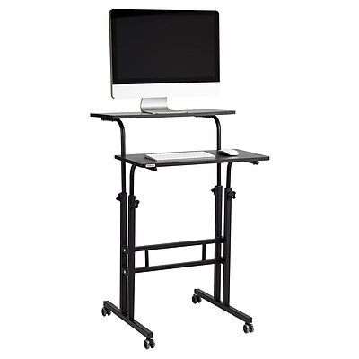 Mind Reader Mobile Adjustable Sit/Stand Desk