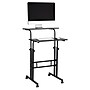 Mind Reader 27.5"- 39" Mobile Adjustable Sit/Stand Desk, Black (SDROLLXL-BLK)~#|#~59381381-42DF-48F6-B057200184054368_sc7