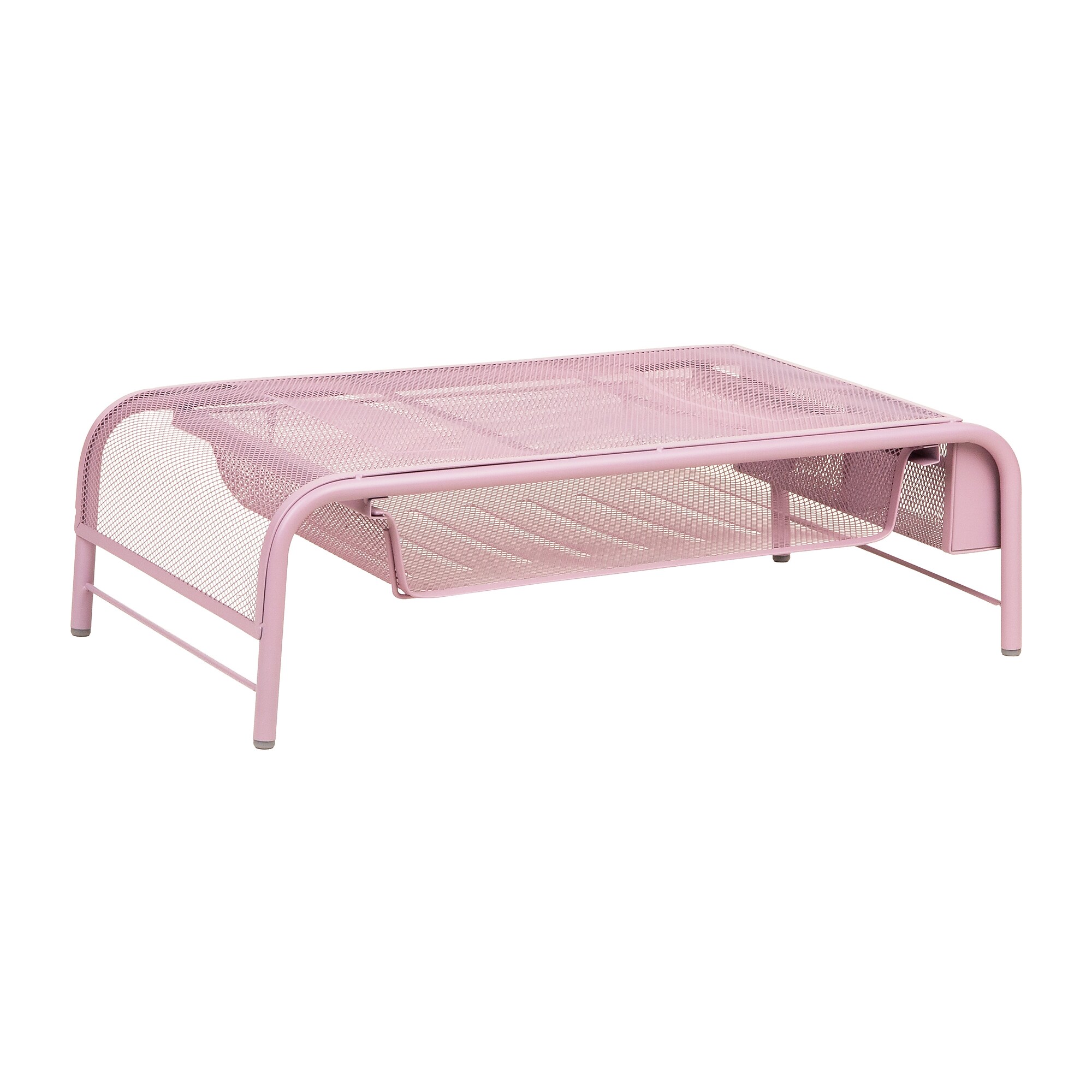 Staples Metal Mesh Monitor Stand, Up to 32″ Monitor, Dusty Pink (ST63851) Simolary simolary.com