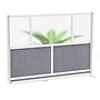 Luxor Modular Room Divider Starter Wall, 48"H x 70"W, Gray PET/Frosted Acrylic (MW-7048-FCG)~#|#~593B1F8F-C9EC-4BAE-A1A0BEB499E382BE_sc7