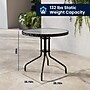 Flash Furniture Lila 28'' Round Table with 2 Rattan Stack Chairs, Black (TLH087RD037BK2)~#|#~59436F67-8B1A-493E-93200989A75F13E9_sc7