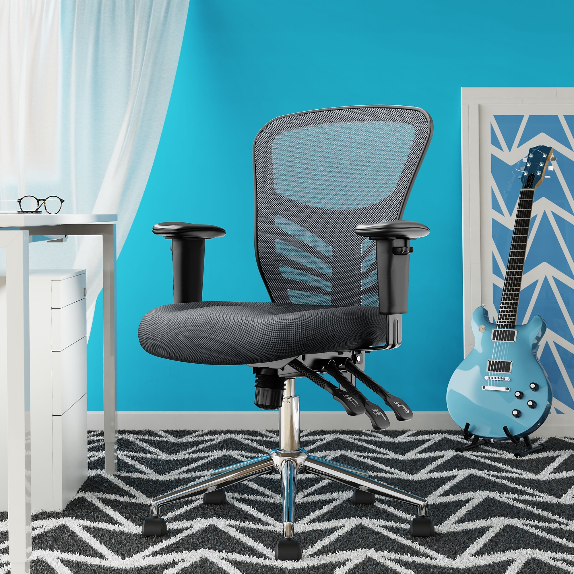 Click365 Ergonomic Mesh Swivel Task Chair, Grey (CCHR10002B) Sansujyuku sansujyuku.com
